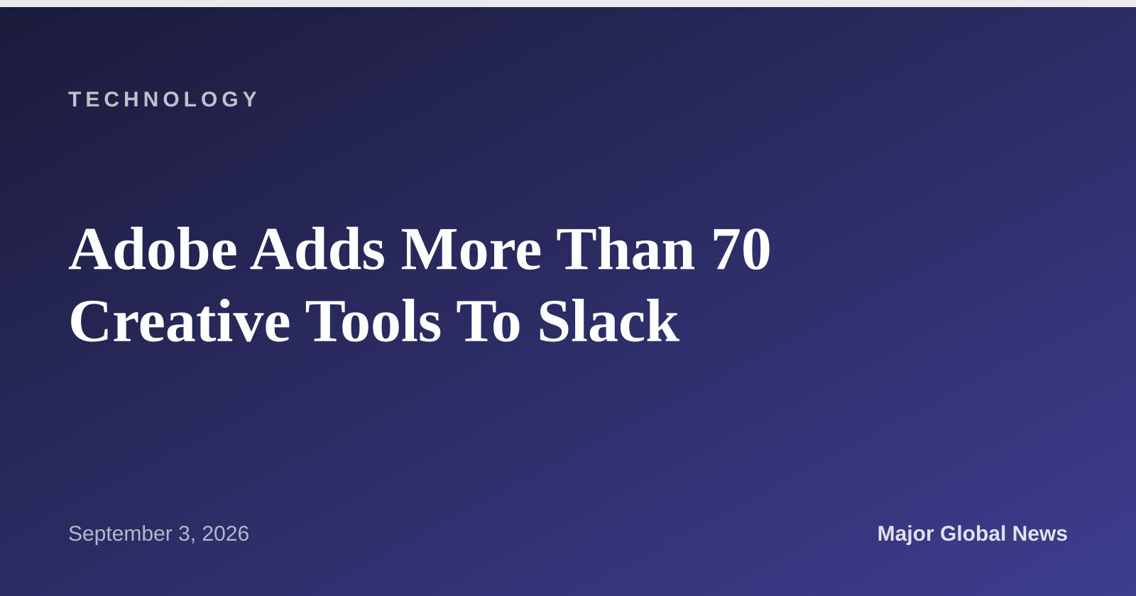 Adobe Adds More Than 70 Creative Tools To Slack