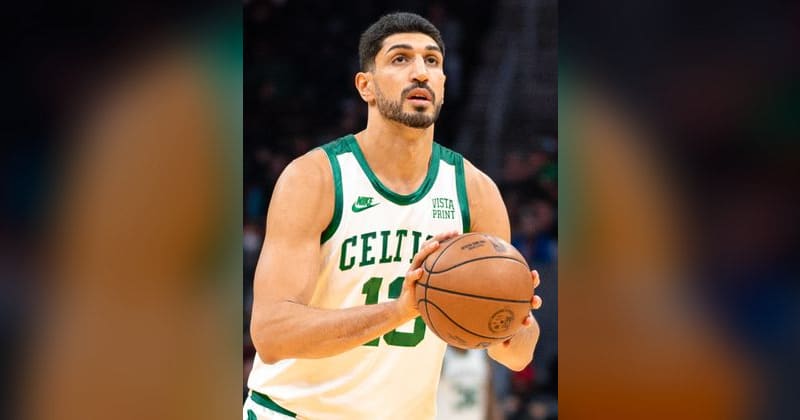Enes Kanter Freedom, Former NBA player and declared WNBA draft prospect. File photo, 2021.
