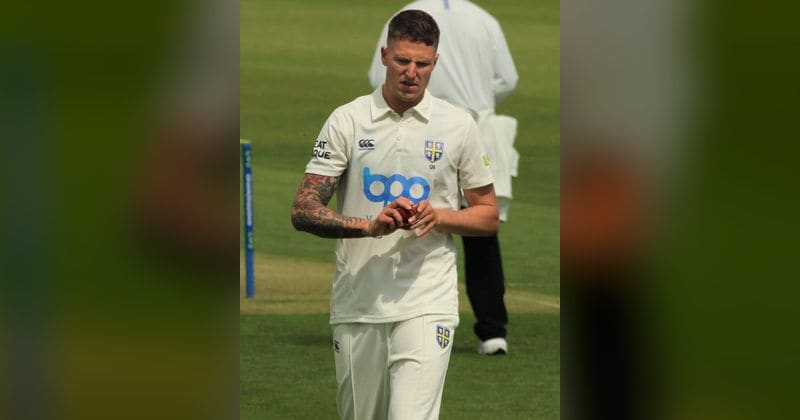 Brydon Carse, Durham and England seam bowler. File photo, 2023.