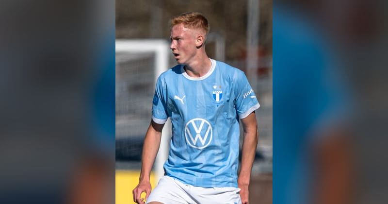 Hugo Larsson, Sweden international midfielder. File photo, 2023.